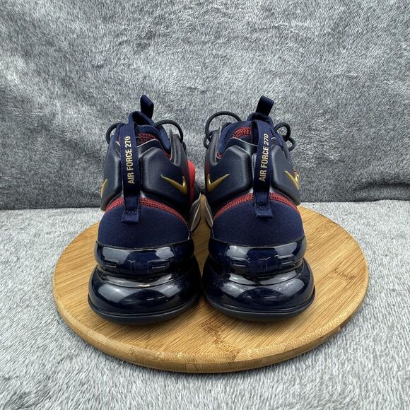 Nike Air Force 270 Shoes Mens Size 10 Blue Red Gold Strap Basketball AH6772-400 - Picture 4 of 9